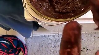 Penis mit Schokoladenüberzug