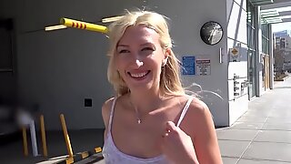 Russian blondie in her first casting scene